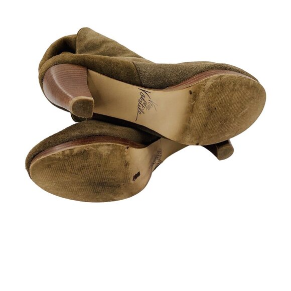 Very Volatile Boots Heeled Suede Leather Wool Lined size 8 - Picture 7 of 7